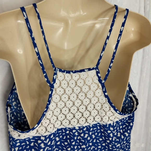 E&M Strappy Eyelet Lace Summer Tank Sz L - Picture 7 of 8